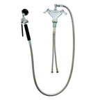 Thumbnail image #1 for Fisher 21700 Deck-Mount Utility Spray, Single-Hole, Dual Deck Control Valve, Swivel Elbow, 60 in Hose, Lever Handles, Wall Hook
