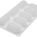 Thumbnail image #1 for JB Prince Silikomart M512 W 8-Cavity Silicone Pillow Mold with Cutter, White, 12 x 7 in