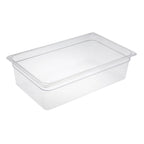Thumbnail image #1 for CAC China PCFP-F6 Full-Size Clear Polycarbonate Food Pan, 6-Inch Deep, Rounded Corners Case of 12