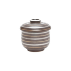 Thumbnail image #5 for Korin Inc CMU-114 Chawanmushi Bowl, 4 oz, with Lid, Black with Gold and Silver Stripes