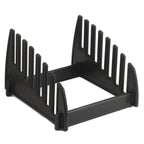 Thumbnail image #1 for Browne USA Foodservice 573619 Collapsible Cutting Board Storage Rack, 7-Slot Polypropylene, Black, 10 x 9 x 7 in