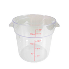 Thumbnail image #1 for Thunder Group PLRFT318PC 18 Qt Clear Round Polycarbonate Food Storage Container, Container Only Case of 6