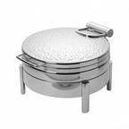 Thumbnail image #1 for Eastern Tabletop Jazz 3928HS 6 qt Round Induction Chafer with Hinged Cover, Stainless Steel