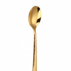 Thumbnail image #1 for Kadra Kitchenware Vikko Crown VC-202-SS Gold 18/10 Stainless Steel Bouillon Spoon, Onyx Case of 12