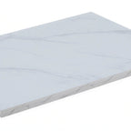 Thumbnail image #1 for ATSMFG ATE3060-WH Laminated Rectangular Table Top, White Marble, 30" x 60", 1.5" Thick, PVC Edge and Back Sheet