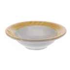 Thumbnail image #1 for Vertex China Sausalito SAU-11-Y Round China Fruit/Monkey Dish, 4 oz, 5-1/4" Diameter, Sculpted Lines, Pumpkin Case of 3 Dozen