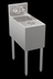 Thumbnail image #7 for Krowne Royal Series Stainless Steel 12-Inch Wide x 24-Inch Deep Underbar Speed Unit with Sink Bowl and Glass Rinser