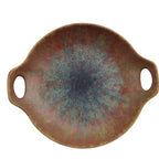 Thumbnail image #1 for G.E.T. cheforward 20580-CAI Melamine Plate with Handles, 9.06", Clay Azul Iris Case of 12