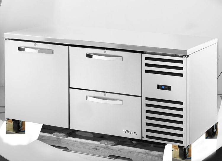 Product image #5 for True SPEC Series 2-Section Deep Undercounter Refrigerator with 1 Door and 2 Drawers, Stainless Steel, 33°F to 38°F