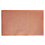 Thumbnail image #1 for New Star Foodservice Inc. 54521 Commercial Floor Mat, 36 x 60 in, Red Rubber Mesh, Grease-Resistant Case of 42
