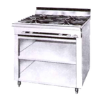 Thumbnail image #1 for Montague Company Legend 36-5A 36-Inch Heavy-Duty Gas Range with 4 Open Burners and Open Cabinet Base