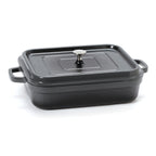 Thumbnail image #1 for G.E.T. Heiss CA-017-GR/BK/CC Induction Roasting Pan, 7.5 qt, Rectangular Cast Aluminum, with Lid