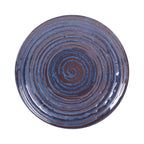 Thumbnail image #2 for G.E.T. Stardust - EGS B399106-SDB Round Blue Melamine Plate, 10-1/2" Diameter Case of 6