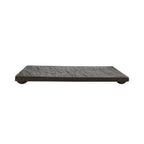 Thumbnail image #2 for Korin Inc PLY-311 Rectangular China Plate, 8-1/2 x 6 in, 3/4 in high, Footed, Slate Design, Charcoal/Black
