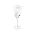 Thumbnail image #1 for Kadra Kitchenware Vikko Decor VD-2013-HS 13 oz Hammered Wine Glass with Silver Rim Case of 24