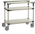 Thumbnail image #4 for Metro PrepMate MultiStation Two-Shelf 18 x 36 Stainless Steel Prep Cart with Adjustable Height and Locking Casters