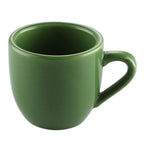 Thumbnail image #1 for CAC China Las Vegas LV-35-G Tall Green Ceramic After-Dinner Cup, 3-1/2 oz., with Handle Case of 3 Dozen