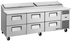 Thumbnail image #7 for True 93.5-Inch 3-Section Pizza Prep Table with 6 Drawers and Self-Contained Refrigeration