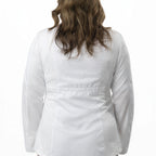 Thumbnail image #2 for Chef Works CBZ05W-WHT-M Unisex White Poly/Cotton Long-Sleeve Chef Coat with 2-Way Zipper, Medium