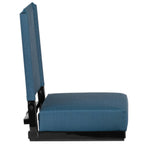Thumbnail image #2 for Flash Furniture XU-STA-GN-GG Folding Padded Bleacher Seat with Canvas Seat and Back, Teal, Aluminum Frame