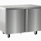 Thumbnail image #5 for Delfield 4448NP 48-Inch Two-Section Stainless Steel Refrigerated Worktop Refrigerator, 2 Doors, Self-Contained Rear-Mounted Refrigeration