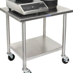 Thumbnail image #4 for Dinex Power-Therm DXPICTABLEM Mobile Induction Charger Table, 30 x 24 x 30-1/8 in, 14-Gauge 304 Stainless Steel, 1 Undershelf