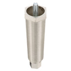 Thumbnail image #1 for AllPoints Foodservice Parts & Supplies 261236 Work Table Leg, Stud Mount, 4" High, Satin Nickel Die-Cast Metal, Adjustable Hex Foot