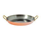 Thumbnail image #1 for JB Prince De Buyer RB344 36 Oval Copper Dish with Brass Handles, 14.1-Inch