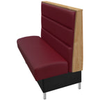 Thumbnail image #1 for Oak Street Britt BRT-4842-SGL Single Restaurant Booth, 48"L x 42"H, Upholstered 12" Horizontal Channel Back