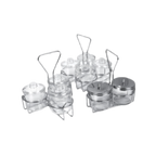 Thumbnail image #2 for Thunder Group SLCJH003 Tabletop Stainless Steel Condiment Rack, 3 Compartments Case of 48