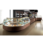 Thumbnail image #1 for Oscartek Classic CLASSIC CDP3000 Refrigerated Deli/Pastry Display Case, 118", Curved Glass, Self-Contained, 2 Shelves