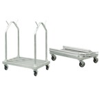 Thumbnail image #1 for New Age 51087 Mat Cart, 36"W x 24"D x 45-1/4"H, 500 lb Capacity, Aluminum, 5" Swivel Casters with Brakes