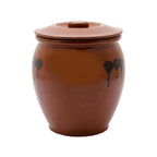 Thumbnail image #1 for Korin Inc Kame TK-801-10 Sauce Pot, 121-3/4 oz., with Lid, Glazed Earthenware, Brown