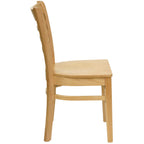 Thumbnail image #2 for Flash Furniture Hercules XU-DGW0005LAD-NAT-GG Commercial Natural-Finish Beechwood Ladder-Back Restaurant Chair