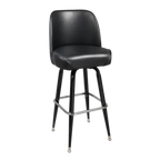 Thumbnail image #1 for JustChair Manufacturing B42130-COM Swivel Bar Stool, Upholstered Back and Bucket Seat, 20-Inch Wide, COM