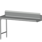 Thumbnail image #1 for SPG International Universal Stainless CDT-SL-6-L Right-to-Left Dish Table, 72"W x 30"D x 34"H, 14-Gauge 300 Series Stainless, 9"H Splash