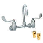 Thumbnail image #1 for Fisher 55670 Hand Sink Faucet, 8" Centers, 12" Gooseneck Spout, Ceramic Valves, Wrist Handles