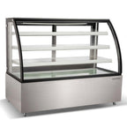 Thumbnail image #1 for USR Brands Marchia MBT72 72-Inch Bakery Display Case with Curved Glass, Self-Contained Refrigeration and 3 Adjustable Glass Shelves
