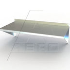 Thumbnail image #1 for AERO Manufacturing 3TWMS-3030 Wall-Mount Stainless Steel Table with 2-1/4" Backsplash, 30"W x 30"D, 16 Gauge