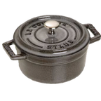 Thumbnail image #2 for Zwilling J.A. Henckels Staub® 1004045 Round Enameled Cast Iron Dutch Oven with Cover, 0.5 qt., Graphite Grey