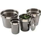 Thumbnail image #1 for Alegacy Foodservice Products Rest-Rite VI0812 Round Stainless Steel Vegetable Inset, 7-1/8 qt, 9-1/2 in Deep, Without Cover Case of 6