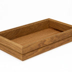 Thumbnail image #1 for Mikasa Hospitality (Lifetime Brands, Inc.) Select Concept BQ003L Stackable Oak Cutlery Box, 12.79"W x 6.9"D x 2.2"H Case of 4