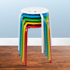 Thumbnail image #2 for Flash Furniture LE-S1-MC-GG Stacking Backless Bar Stool with Polycarbonate Seat and Steel Frame, 17-1/2"H