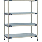 Thumbnail image #1 for Metro MetroMax i MX-2424GF-63-S4 Stationary Polymer Shelving Unit, 4-Tier, 24"D x 24"W x 63"H