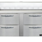 Thumbnail image #2 for Continental Refrigerator SW60N16-D 60-Inch Two-Section Refrigerated Sandwich Prep Table with 4 Drawers, 16-Pan Top