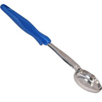 Thumbnail image #1 for AllPoints Foodservice Parts & Supplies 1371111 2 oz Solid Portion Control Spoon, Stainless Steel, Blue Plastic Handle