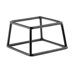 Thumbnail image #1 for G.E.T. SS764-RC Rectangular Buffet Pedestal, 7"L x 6"W x 4"H, Rubber-Coated Steel, Black Case of 3
