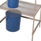 Thumbnail image #1 for SPG International Iss TF348C 3-Sided Shelving Frame, 48"W x 18"D, Square Tubular, Chrome