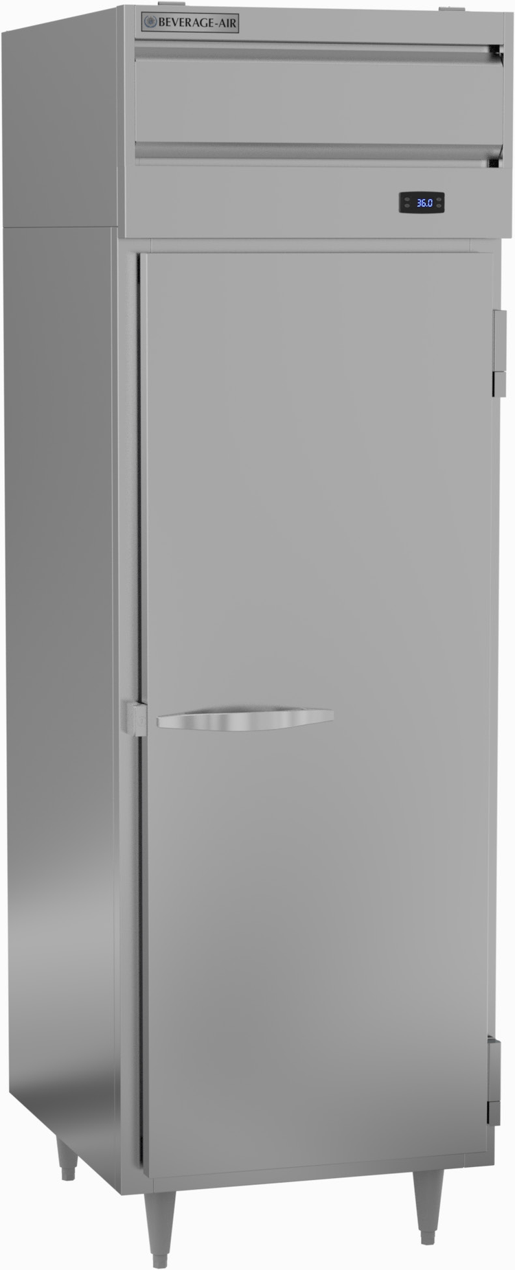Product image #5 for Beverage-Air P-Series One-Section Reach-In Refrigerator, 21.01 Cu. Ft., Solid Door, Top-Mounted Self-Contained