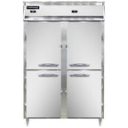Thumbnail image #1 for Continental Refrigerator Designer Line D2RFNHD Two-Section Reach-In Refrigerator/Freezer, Half-Height Solid Doors, Self-Contained